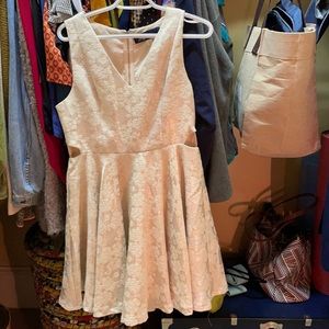 Blue Rain Champagne Textured Dress